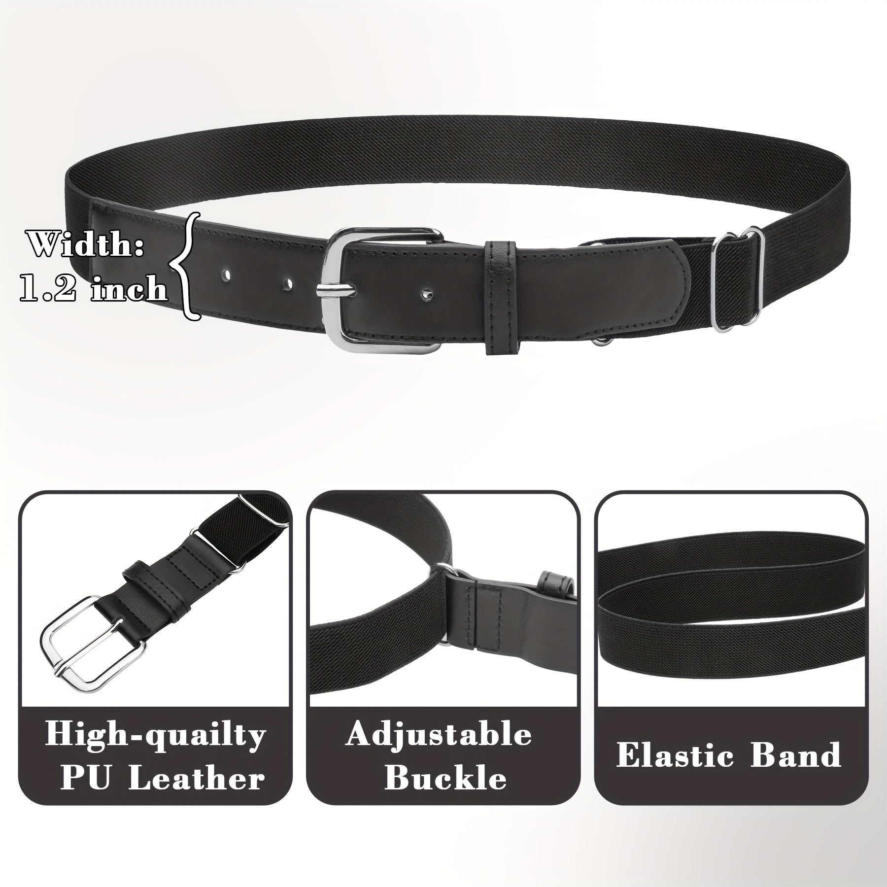 Boys Adjustable Elastic Sports Woven Belt