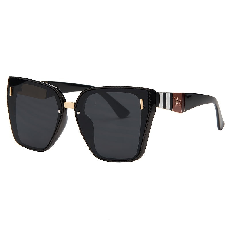 Men's Square Frame Driving Sunglasses + Leather Soft Bag