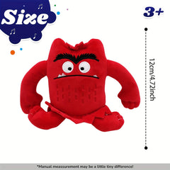 6pcs Colorful Monster Plush Toys for Kids Angry Emotional Soft Polyester Blend
