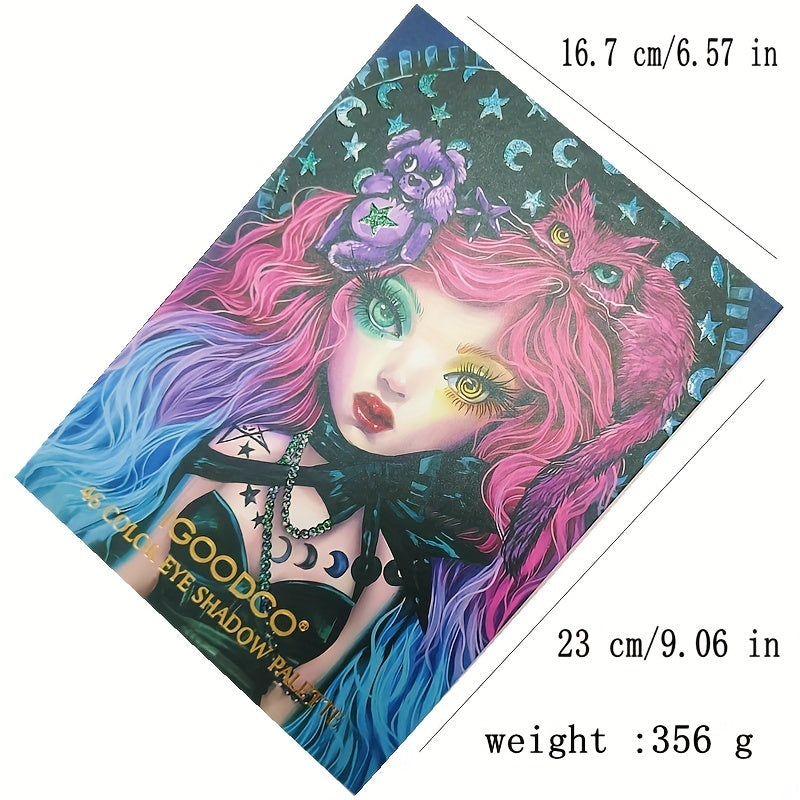 46-Shade Matte & Pearly Eyeshadow Palette for Anime Girl Makeup