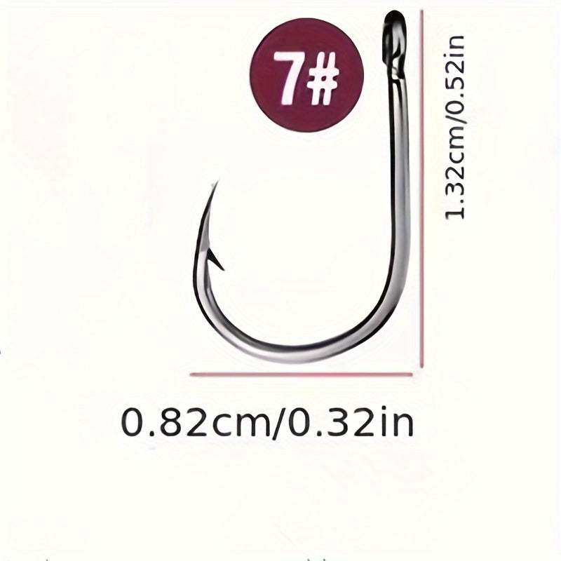 100pcs High Carbon Steel Circle Hooks for Soft Lure Sea Fishing
