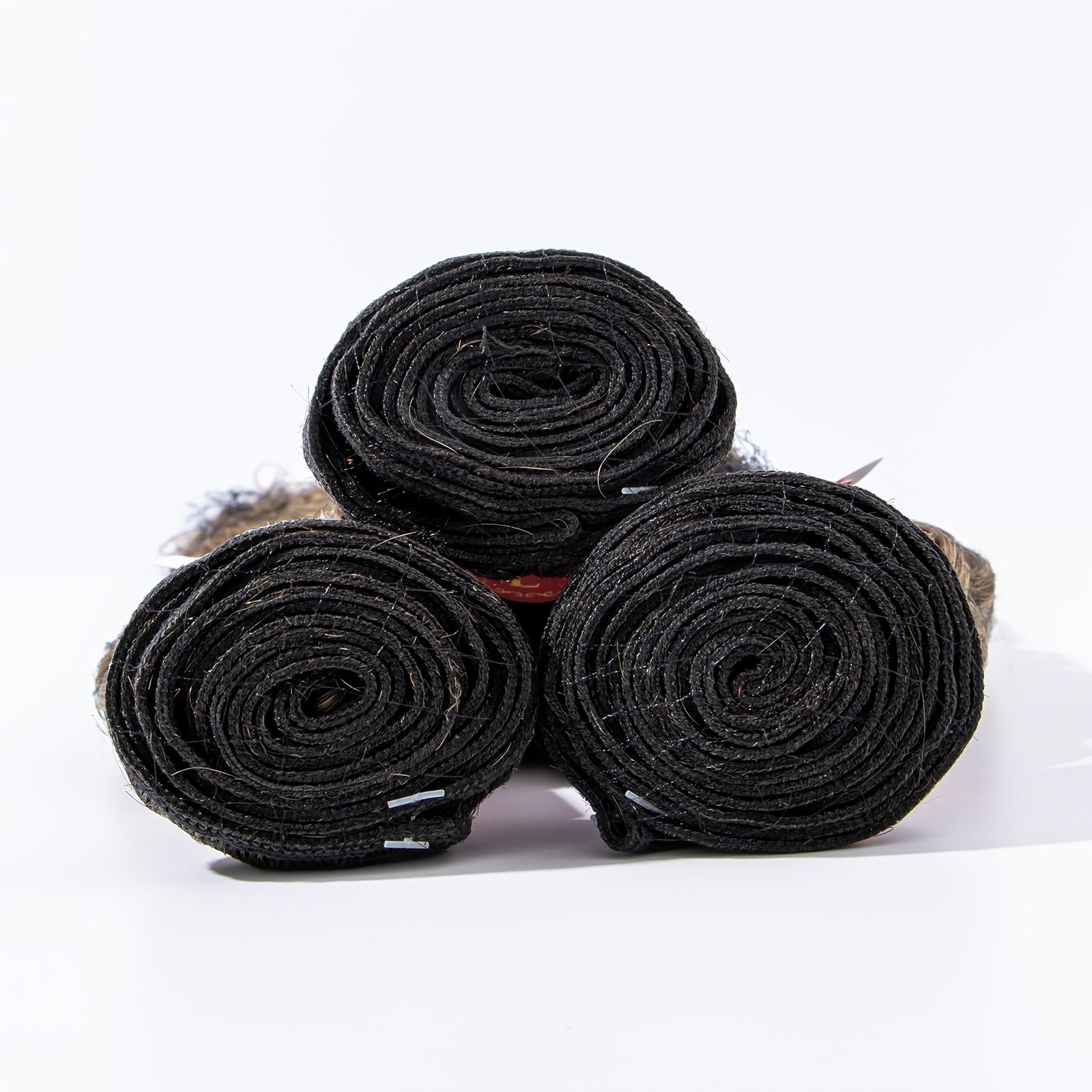 3Pcs Curly Hair Bundles Human Hair 1B 30 for Women