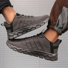 Breathable Woven Running Shoes Lightweight Shock Absorption Sneakers