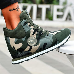 Women's Camo Combat Boots Lace Up Round Toe Outdoor Hiking Shoes