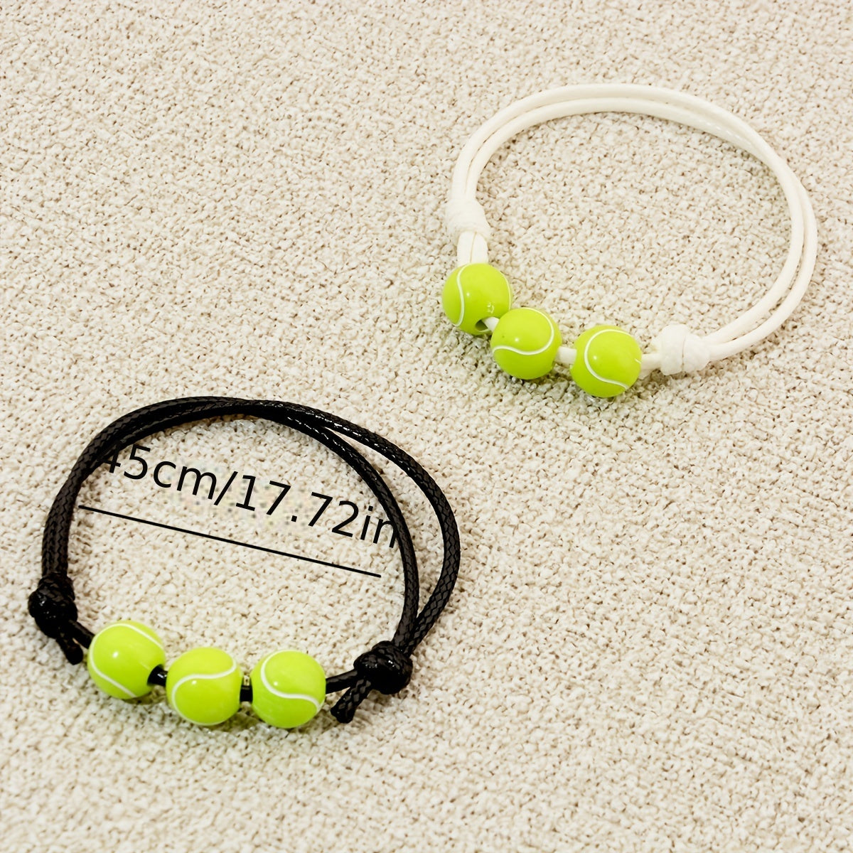 Wax Thread Tennis Charm Bracelet Set For Boys