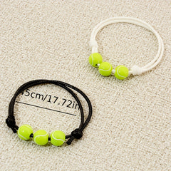 Wax Thread Tennis Charm Bracelet Set For Boys
