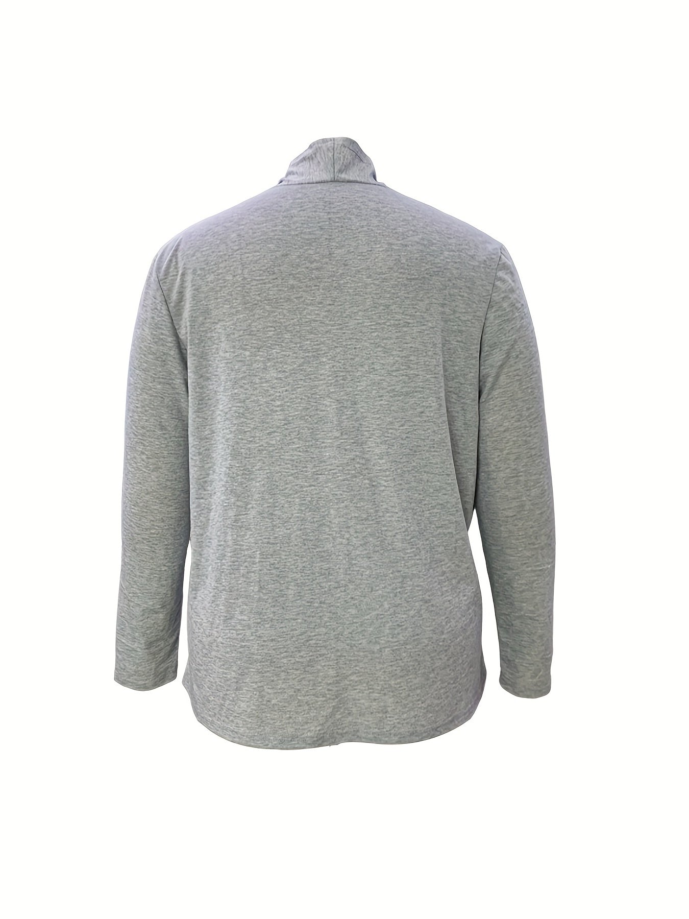 Solid Long Sleeve Open Front Cardigan With Pockets