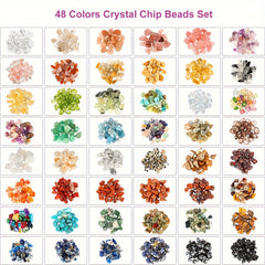 2360pcs 48 Colors Crystal Debris Beads Natural Stone DIY Jewelry Making Set