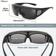 TINHAO Flip Up Polarized Sunglasses For Eyeglasses UV400 Protection