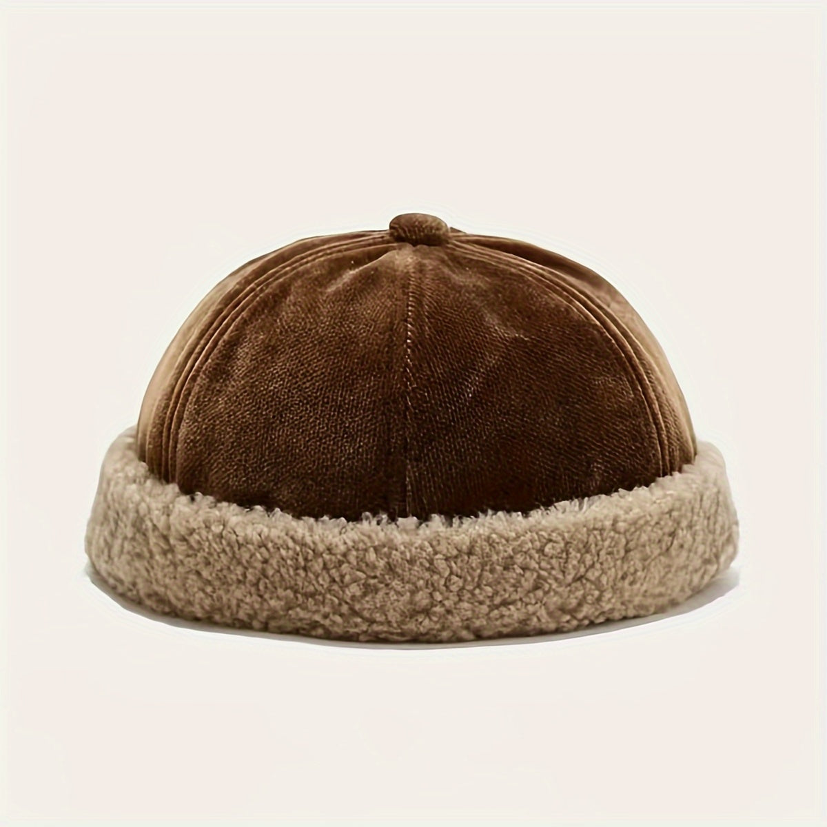 Winter Retro Cotton Warm Brimless Cap