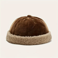 Winter Retro Cotton Warm Brimless Cap