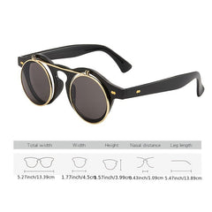 Double Layer Round Vintage Sunglasses for Women