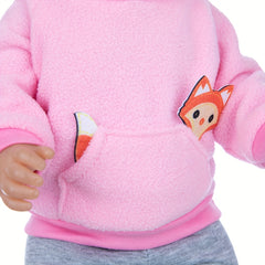 Pink Little Fox Doll Clothes for Realistic Reborn Baby Outfit Set