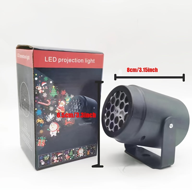 20 Patterned Christmas Light Snowflake Laser Projector LED Stage Lights