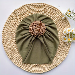 Baby Girls Flower Decor Turban Soft Hair Wrap Headband