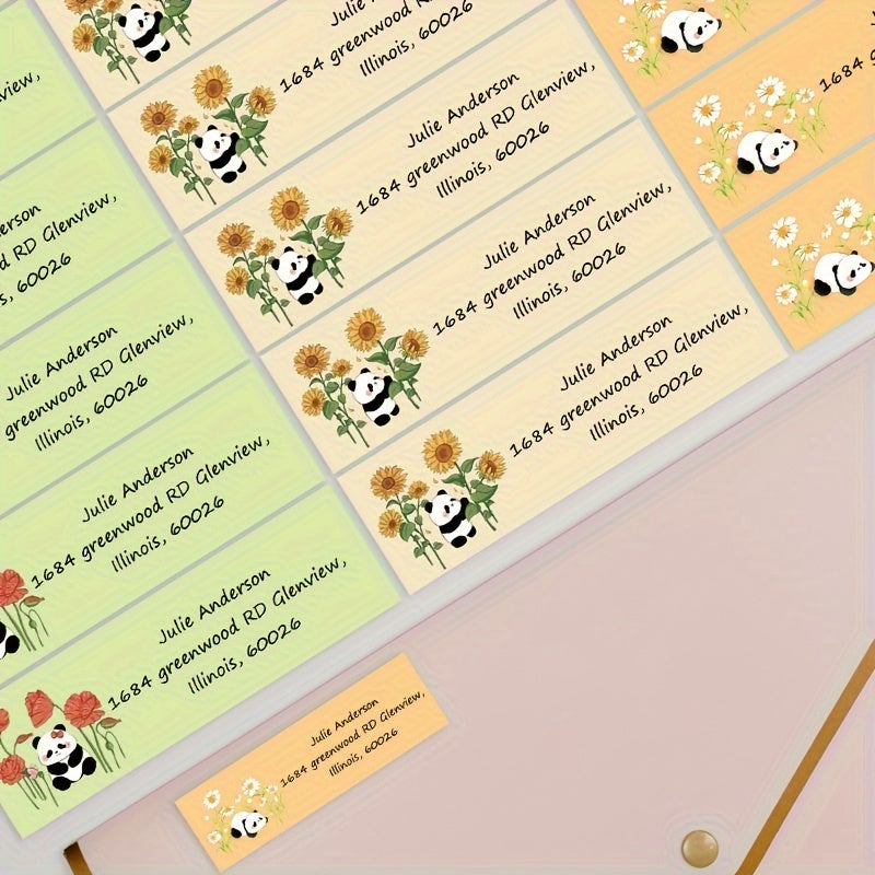180 Personalized Address Labels, 6 Patterns, Self-Adhesive