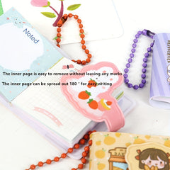 Portable Colorful Page Girl Mini Notebook for Students