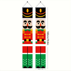 Nutcracker Christmas Decorations Porch Banner Soldier Model