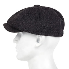 Men's Striped Newsboy Cap Classic Beret Hat