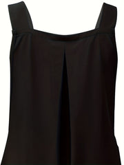 Solid Button Wide Leg Overalls With Pockets