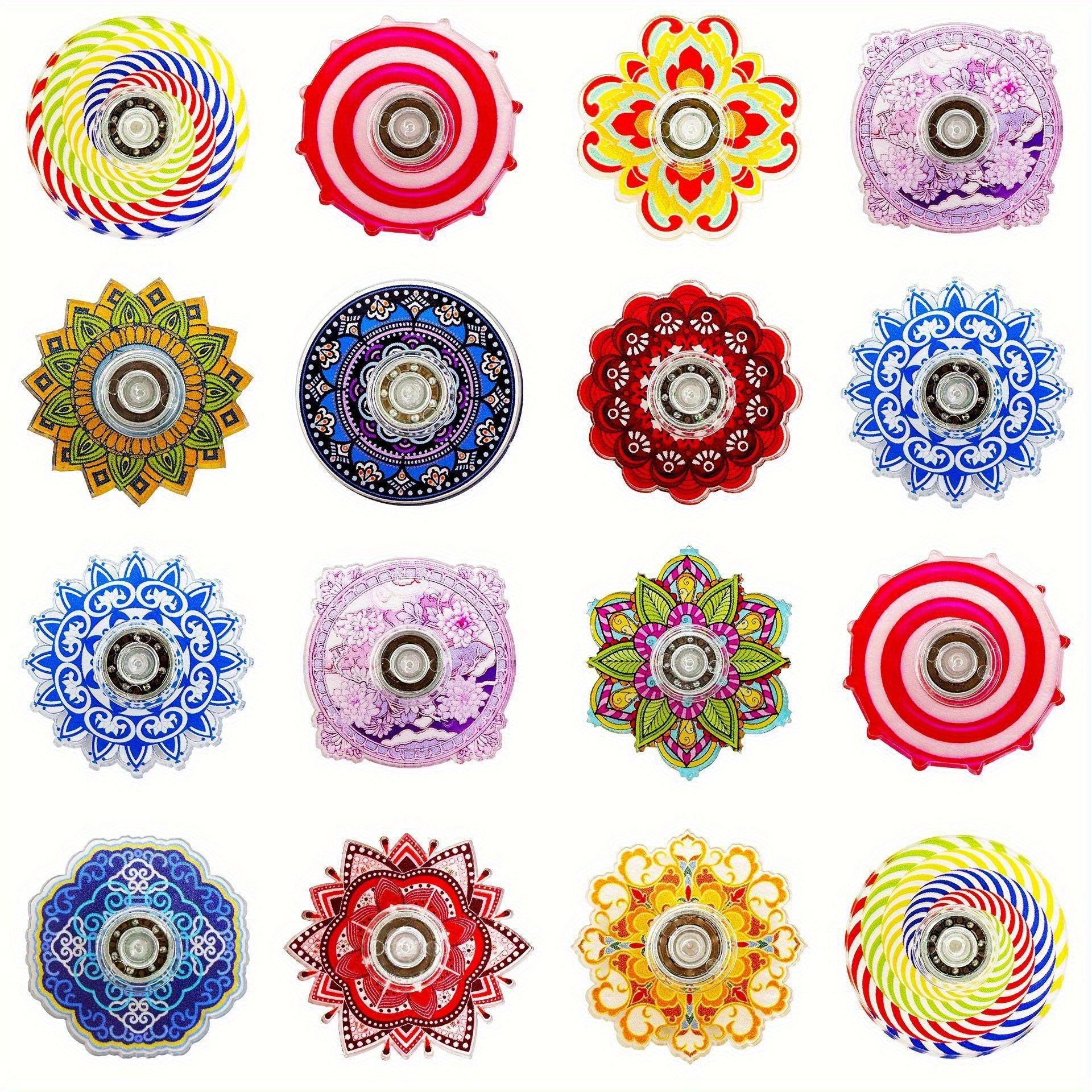8pcs Colorful Fingertip Spinning Tops Random Colors Plastic Toy