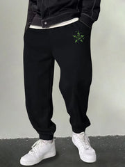 Men's Pentagram Graphic Sweatpants Stretch Drawstring Joggers