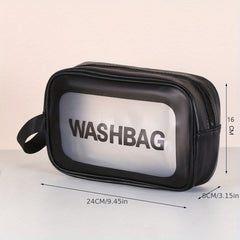Translucent PVC Cosmetic Bag with Hanging Handles