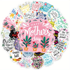 50pcs Inspirational Text Sentence Phone Case Stickers Waterproof DIY Decoration