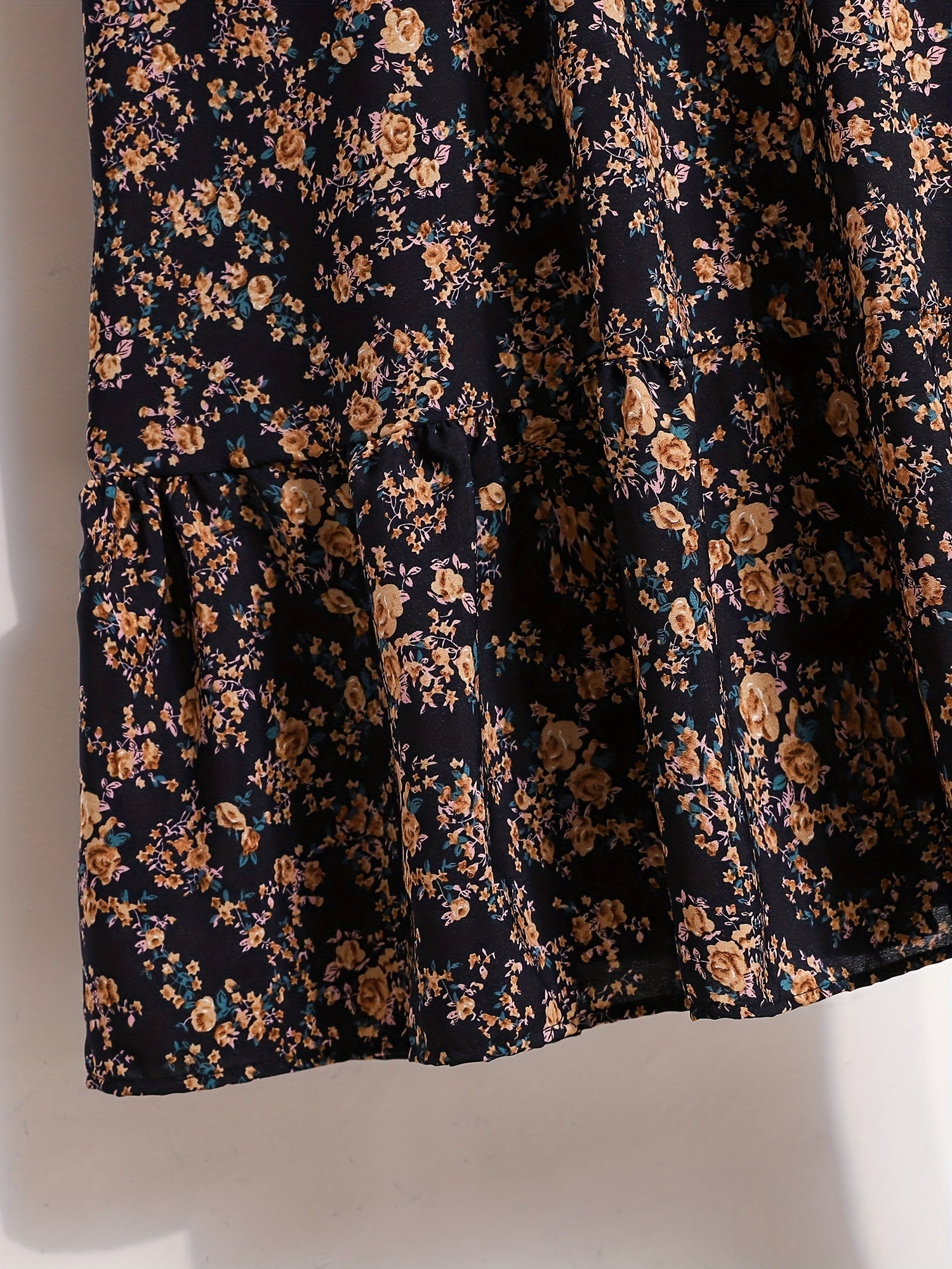 Floral Print Long Sleeve Dress for Women