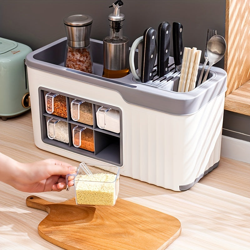 Seasoning Box Set Condiment Jar Spice Containers Organizer