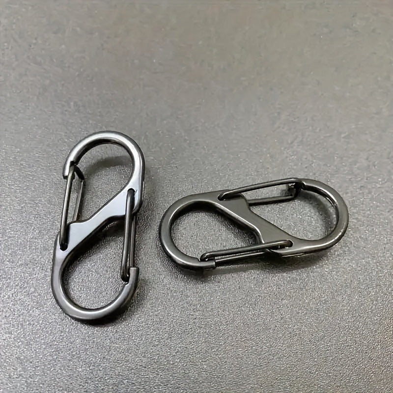 10pcs Zinc Alloy S Hook Carabiner Buckle Keychain Spring Buckle