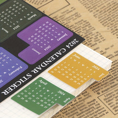 2pcs Annual Planner Sticker English Schedule Self-adhesive Notepad