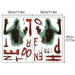 Halloween Bloody Window Sticker Party Decor Toilet Decoration Creepy Print