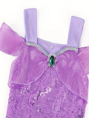 Girls Mermaid Princess Dress Costume Dress Up Party Outfit