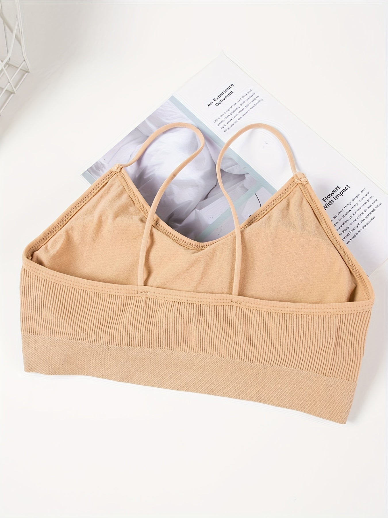 5Pcs Ribbed Wireless Bras Stretch Lingerie