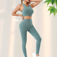 Women's Sports Set Racer Back Bra & High Waist Yoga Leggings