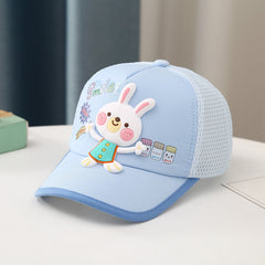 Girls Bunny Mesh Baseball Cap Adjustable Sun Hat