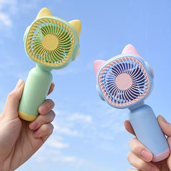Cartoon Handheld Fan USB Rechargeable Portable Pocket Fan