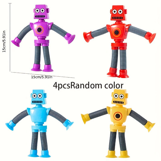 FlexiFun Retractable Robot Toy Pack - Halloween & Christmas Gift