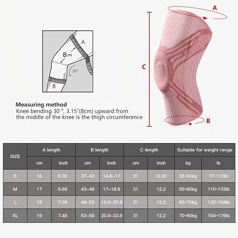Newtag Sports Knee Pads - Silicone Spring Protection for Mountaineering