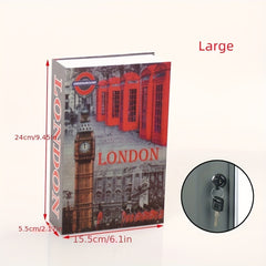 Simulation Book Safe Box With Key Portable Storage