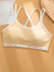 3pcs Girls Bra Breathable Soft Tube Top Multiple Colors Underwear Teens