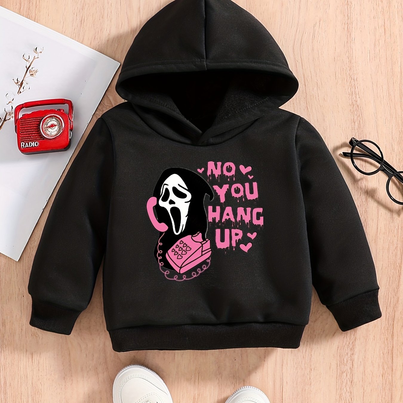Funny Skeleton Heart Print Baby's Hooded Sweatshirt