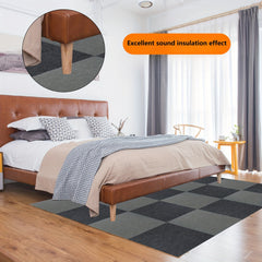 20pcs Plush Puzzle Floor Mat Soft Area Rug Anti Slip Comfort Seat Pads