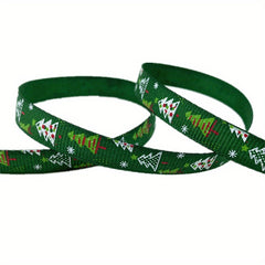 5 Yards Christmas Grosgrain Ribbon for Gift Wrapping Wedding Decor