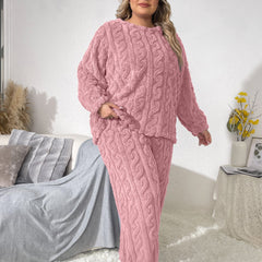 Casual Pajamas Set Women's Flannelette & Joggers Loungewear