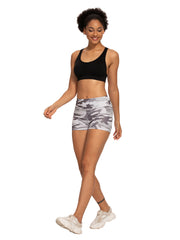 Women's Camo Pattern Running Yoga Gym Shorts