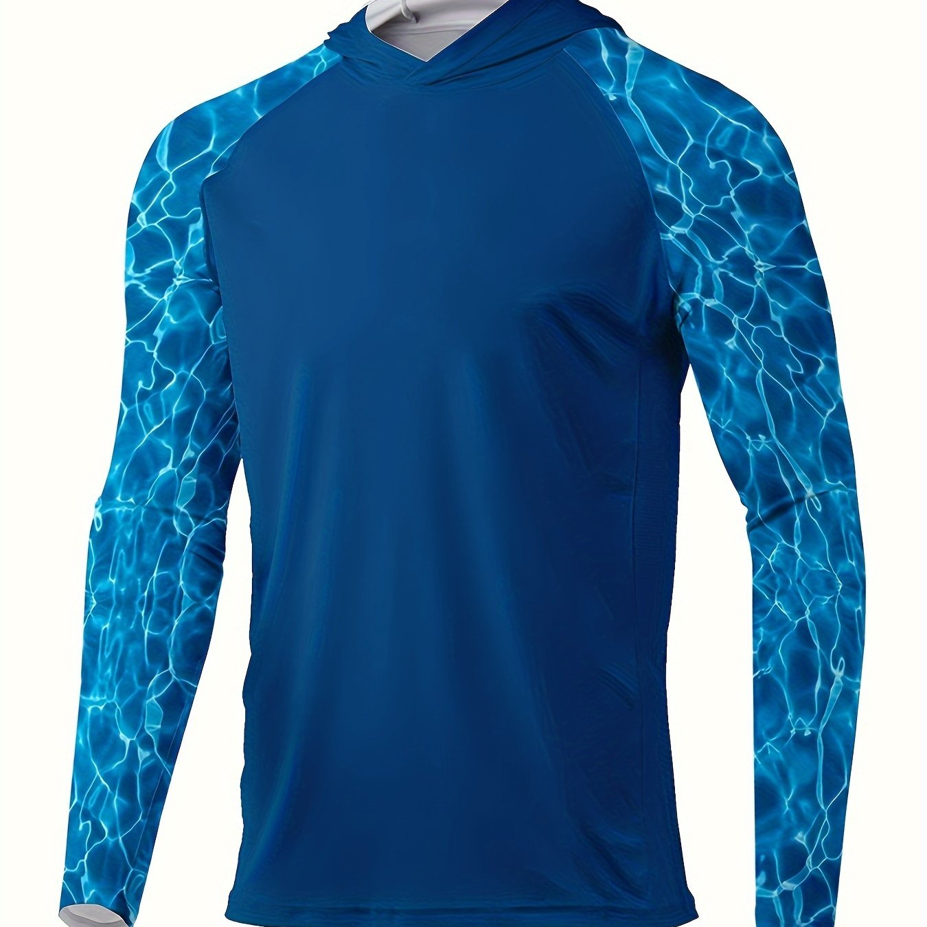 Men's UPF 50 Sun Protection Hoodie Raglan Long Sleeve