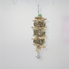 Natural Straw Bird Toys Cuttlebone Parrot Skewers for Calcium Supplement