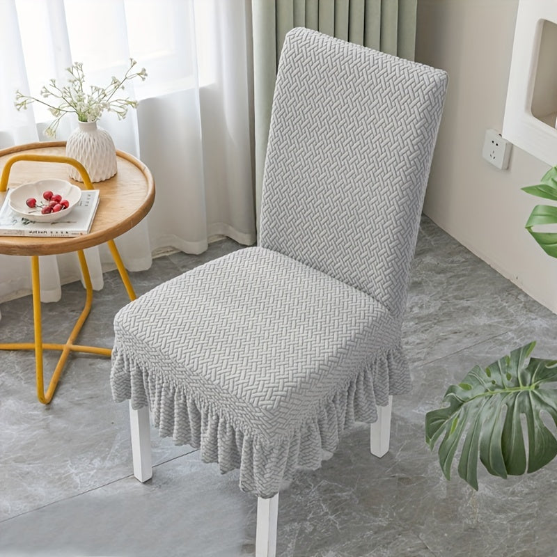 Abstract Grid Pattern Chair Slipcover for Dining Chairs